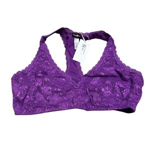 Cosabella Never Say Never Beauty Racie Bralette Purple Lace NEVER1361 Large New